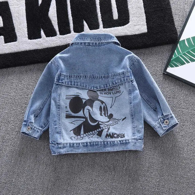 Mickey Cartoon Denim Jacket – Stylish Outerwear for UNISEX